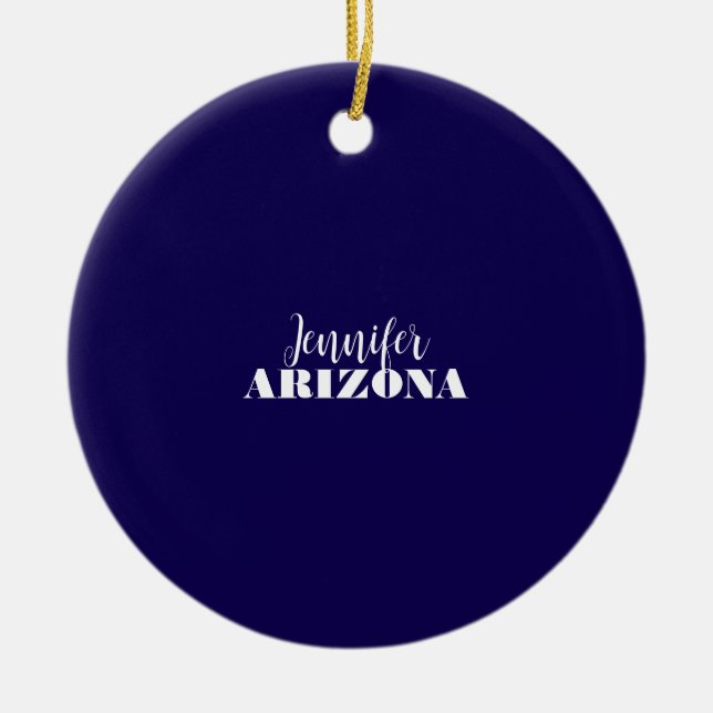 Professional elegant modern minimalist dark blue ceramic ornament (Front)