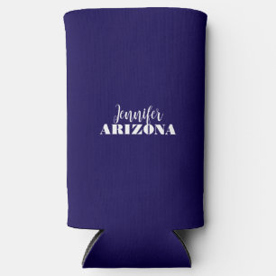 Professional elegant modern minimalist dark blue seltzer can cooler