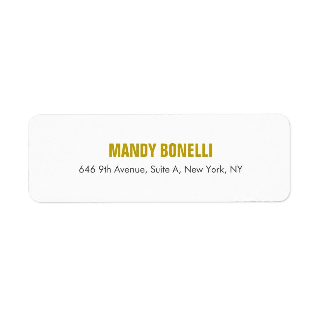 Professional elegant modern minimalist gold colour (Front)