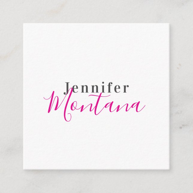 Professional elegant modern minimalist name enclosure card (Front)
