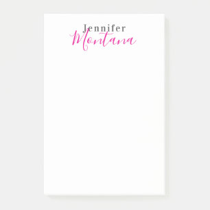 Professional elegant modern minimalist name post-it notes
