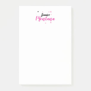 Professional elegant modern minimalist name post-it notes