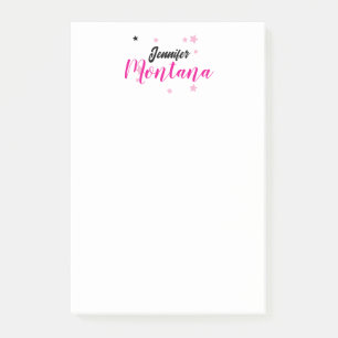 Professional elegant modern minimalist name post-it notes