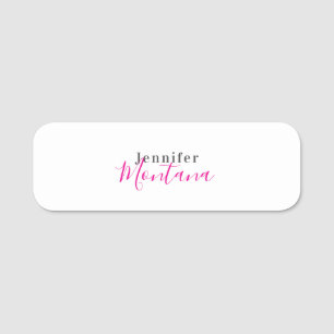 Professional elegant modern minimalist name tag
