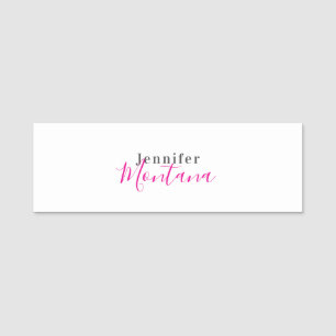 Professional elegant modern minimalist name tag