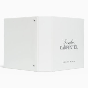 Professional elegant modern minimalist plain binder
