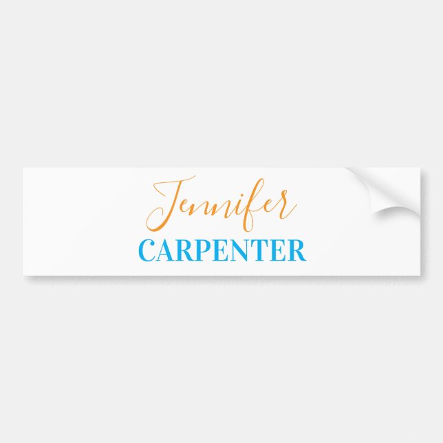 Professional elegant modern minimalist plain  bumper sticker (Front)