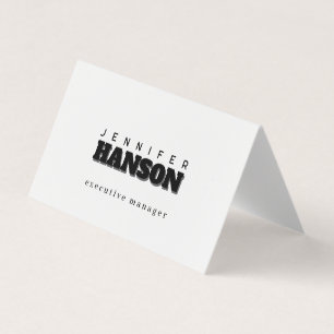 Professional elegant modern minimalist plain business card