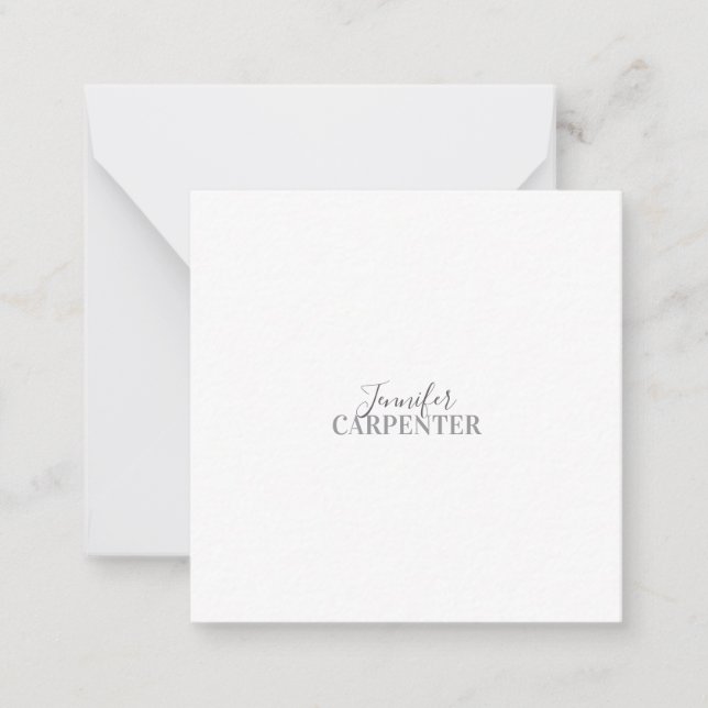 Professional elegant modern minimalist plain card (Front)