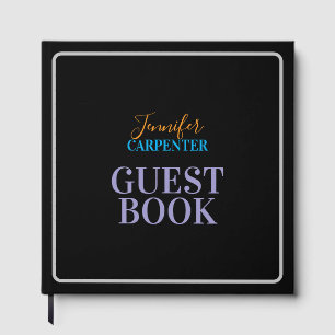 Professional elegant modern minimalist plain  guest book