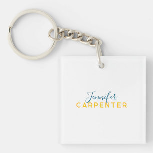 Professional elegant modern minimalist plain keychain