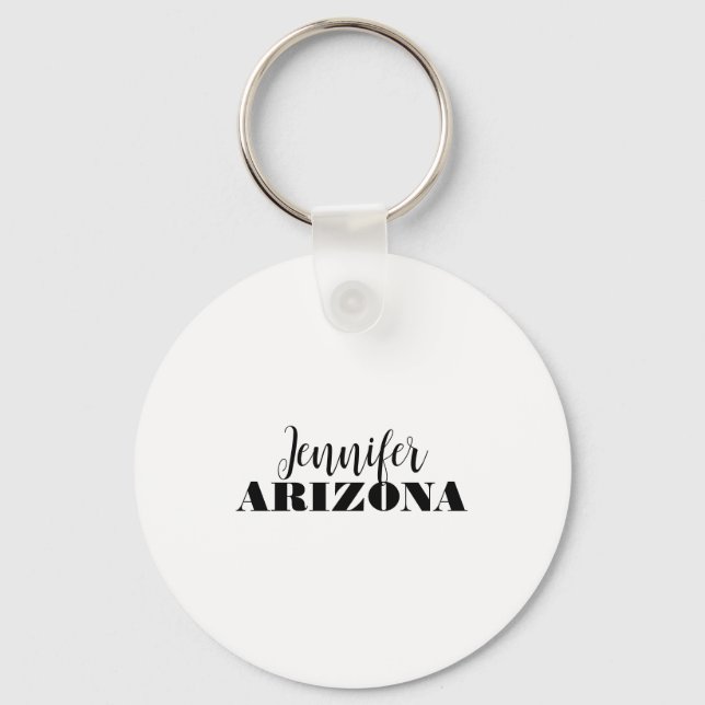 Professional elegant modern minimalist plain keychain (Front)