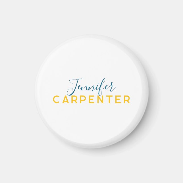 Professional elegant modern minimalist plain magnet (Front)