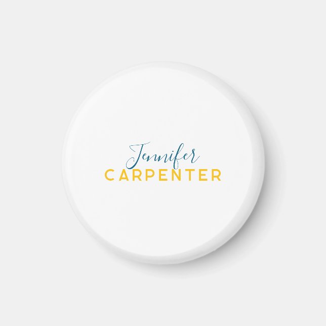 Professional elegant modern minimalist plain magnet (Front)