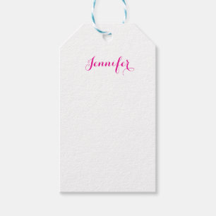 Professional elegant modern minimalist plain name gift tags