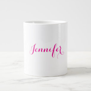 Professional elegant modern minimalist plain name large coffee mug