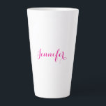 Professional elegant modern minimalist plain name latte mug<br><div class="desc">A perfect design that will work in business or in your private life. A simple,  minimalist,  perfect look. Just for you.</div>