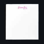 Professional elegant modern minimalist plain name notepad<br><div class="desc">A perfect design that will work in business or in your private life. A simple,  minimalist,  perfect look. Just for you.</div>