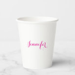 Professional elegant modern minimalist plain name paper cups<br><div class="desc">A perfect design that will work in business or in your private life. A simple,  minimalist,  perfect look. Just for you.</div>