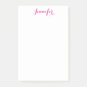 Professional elegant modern minimalist plain name post-it notes