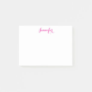 Professional elegant modern minimalist plain name post-it notes