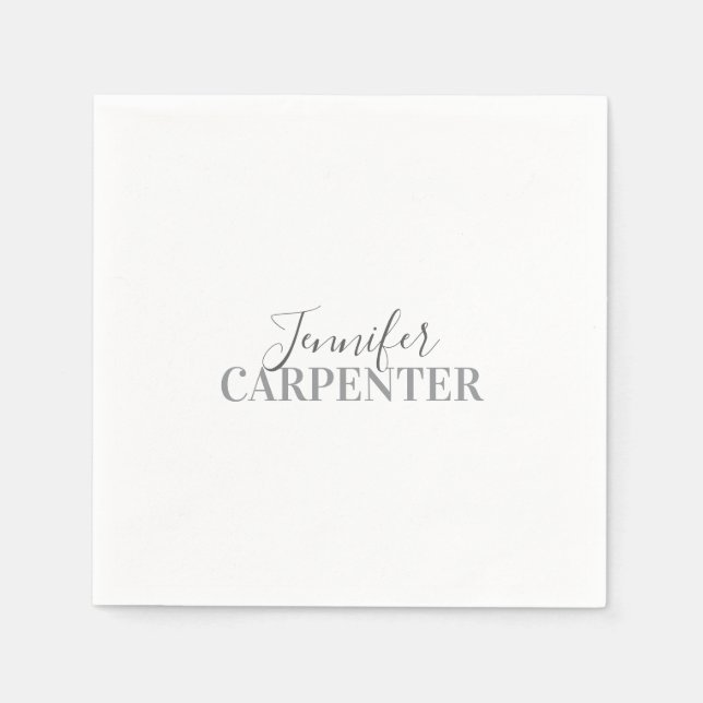 Professional elegant modern minimalist plain napkin (Front)