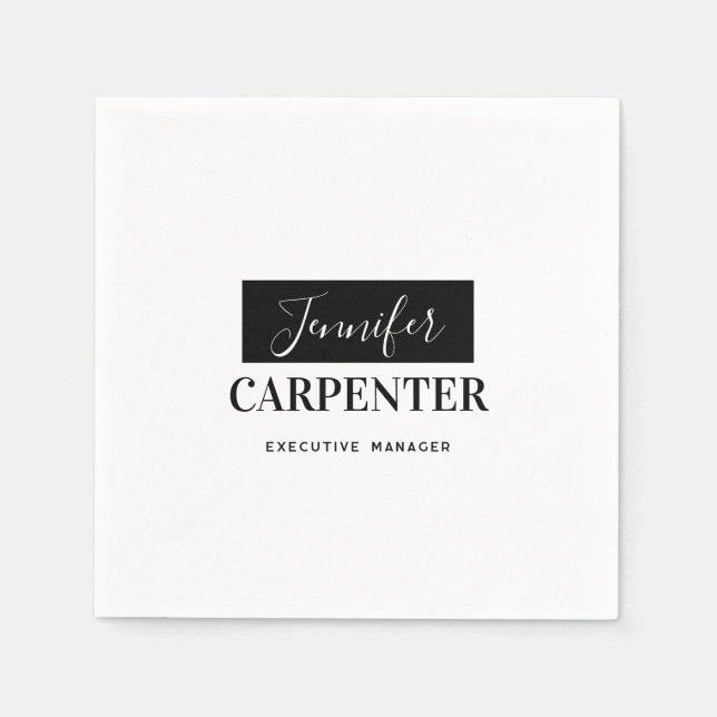 Professional elegant modern minimalist plain  napkin (Front)