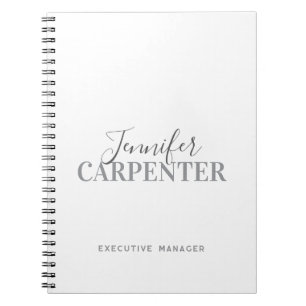 Professional elegant modern minimalist plain notebook