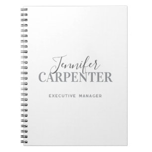 Professional elegant modern minimalist plain notebook