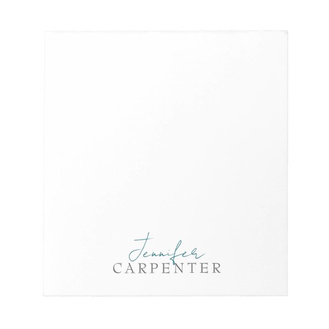 Professional elegant modern minimalist plain notepad (Front)