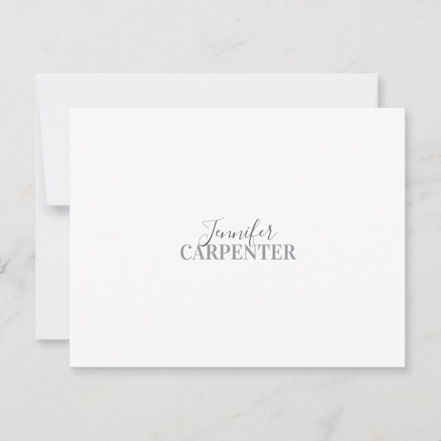 Professional elegant modern minimalist plain RSVP card (Front)