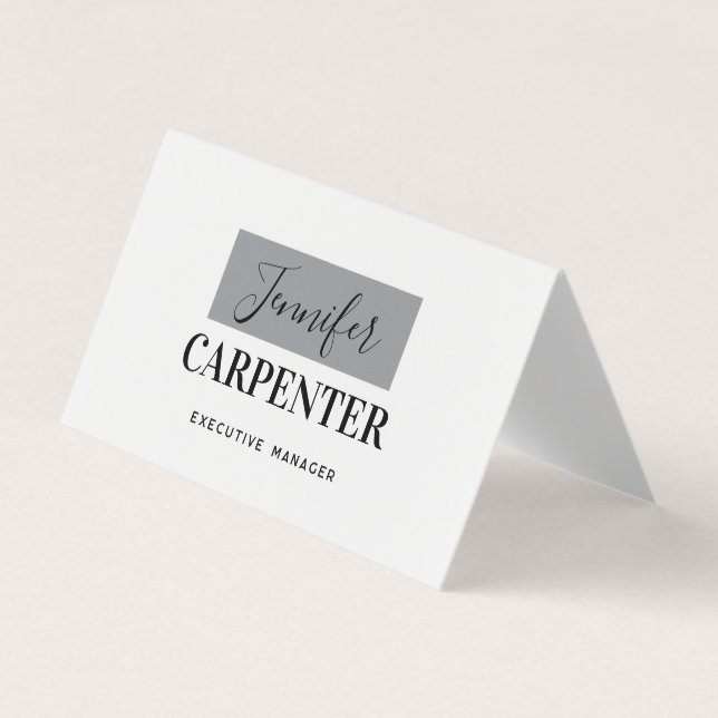 Professional elegant modern minimalist plain silk business card (Front)