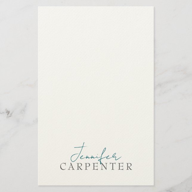 Professional elegant modern minimalist plain stationery (Front)
