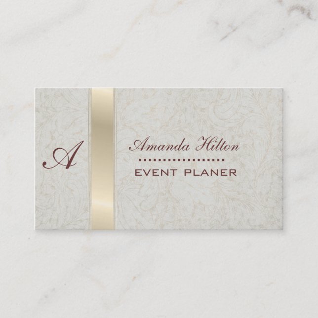Professional elegant modern monogram business card (Front)