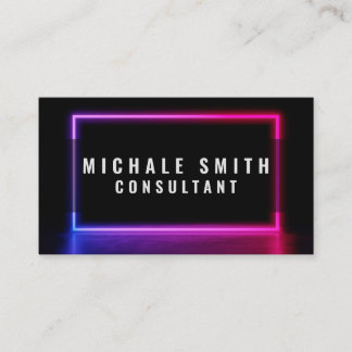 Professional Elegant Modern neon and luminous swir Business Card