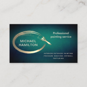 Professional elegant modern painting service  busi business card