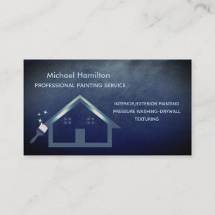 Professional elegant modern painting service business card