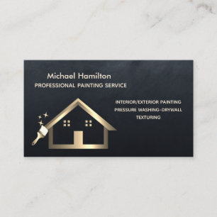 Professional elegant modern painting service business card