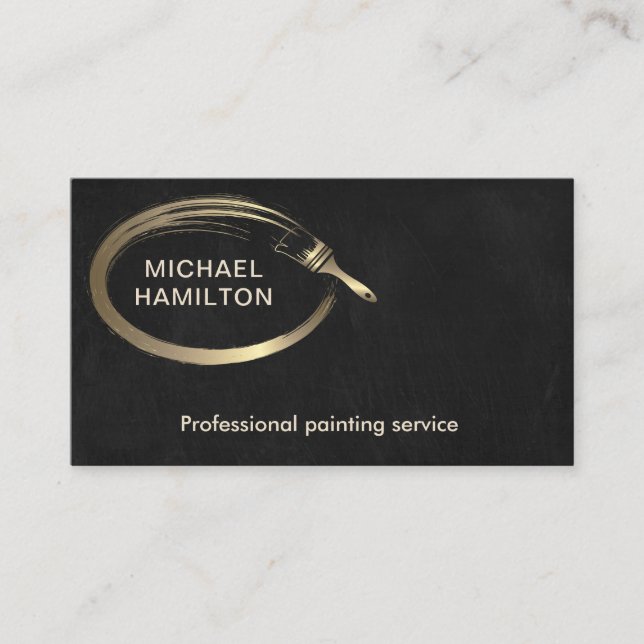 Professional elegant modern painting service  business card (Front)