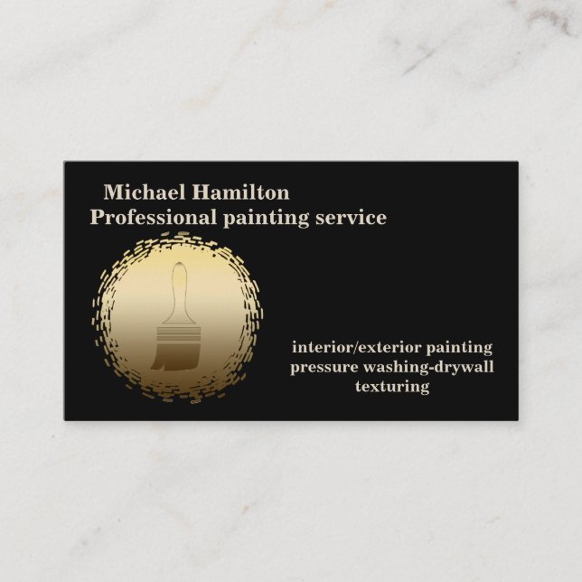 Professional elegant modern painting service business card (Front)