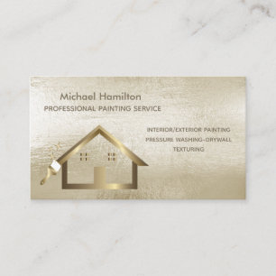 Professional elegant modern painting service business card