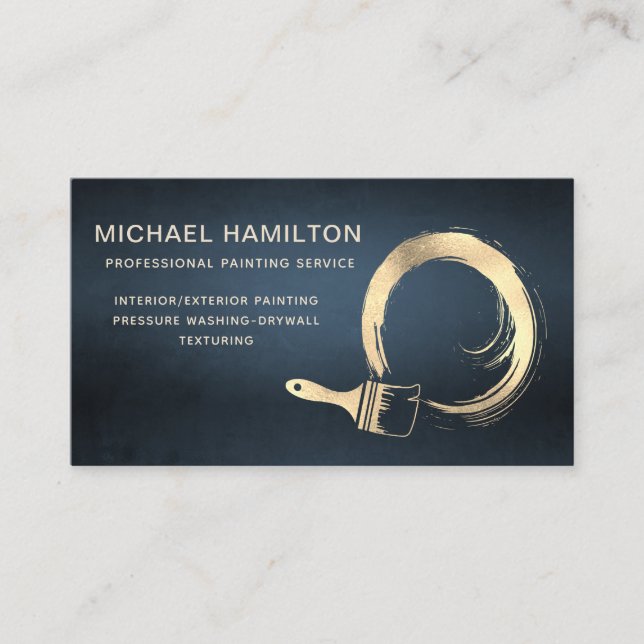 Professional elegant modern painting service  business card (Front)