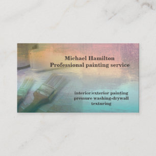 Professional elegant modern painting service business card