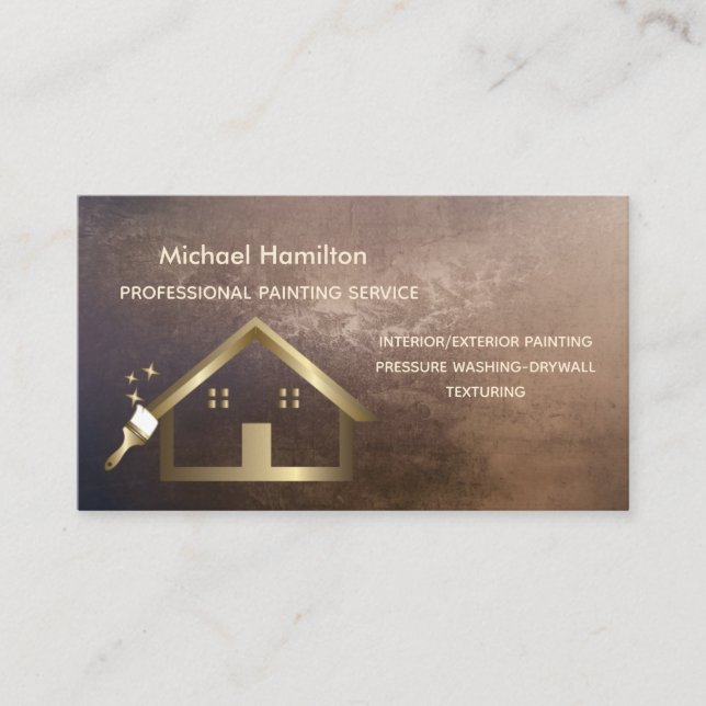 Professional elegant modern painting service business card (Front)
