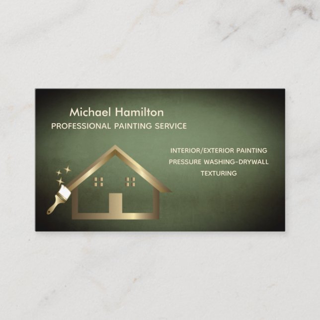 Professional elegant modern painting service business card (Front)