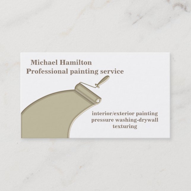 Professional elegant modern painting service business card (Front)
