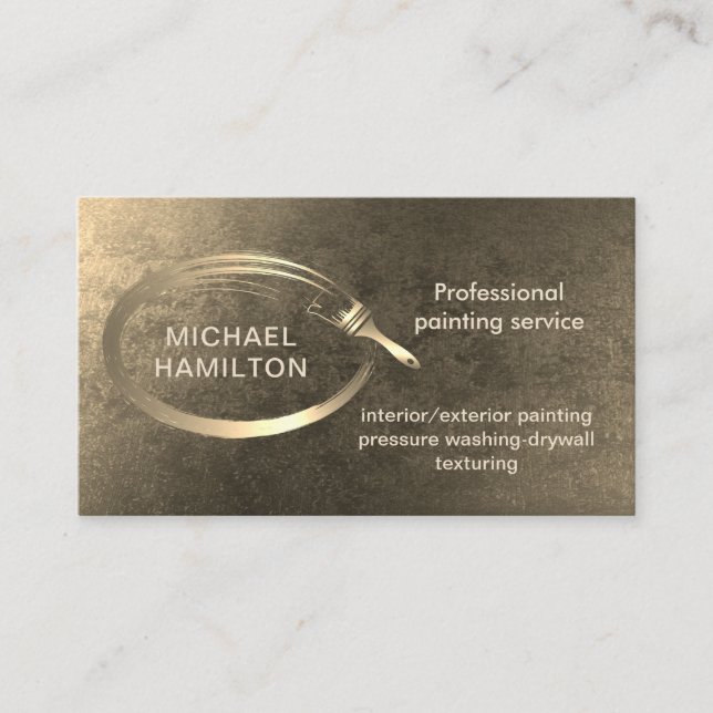 Professional elegant modern painting service business card (Front)