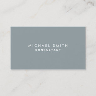 Professional Elegant Modern Plain Grey Simple Business Card