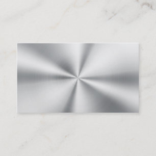 Professional Elegant Modern Plain Silver Metal Business Card