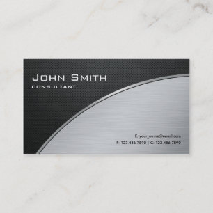 Professional Elegant Modern Silver Computer Repair Business Card
